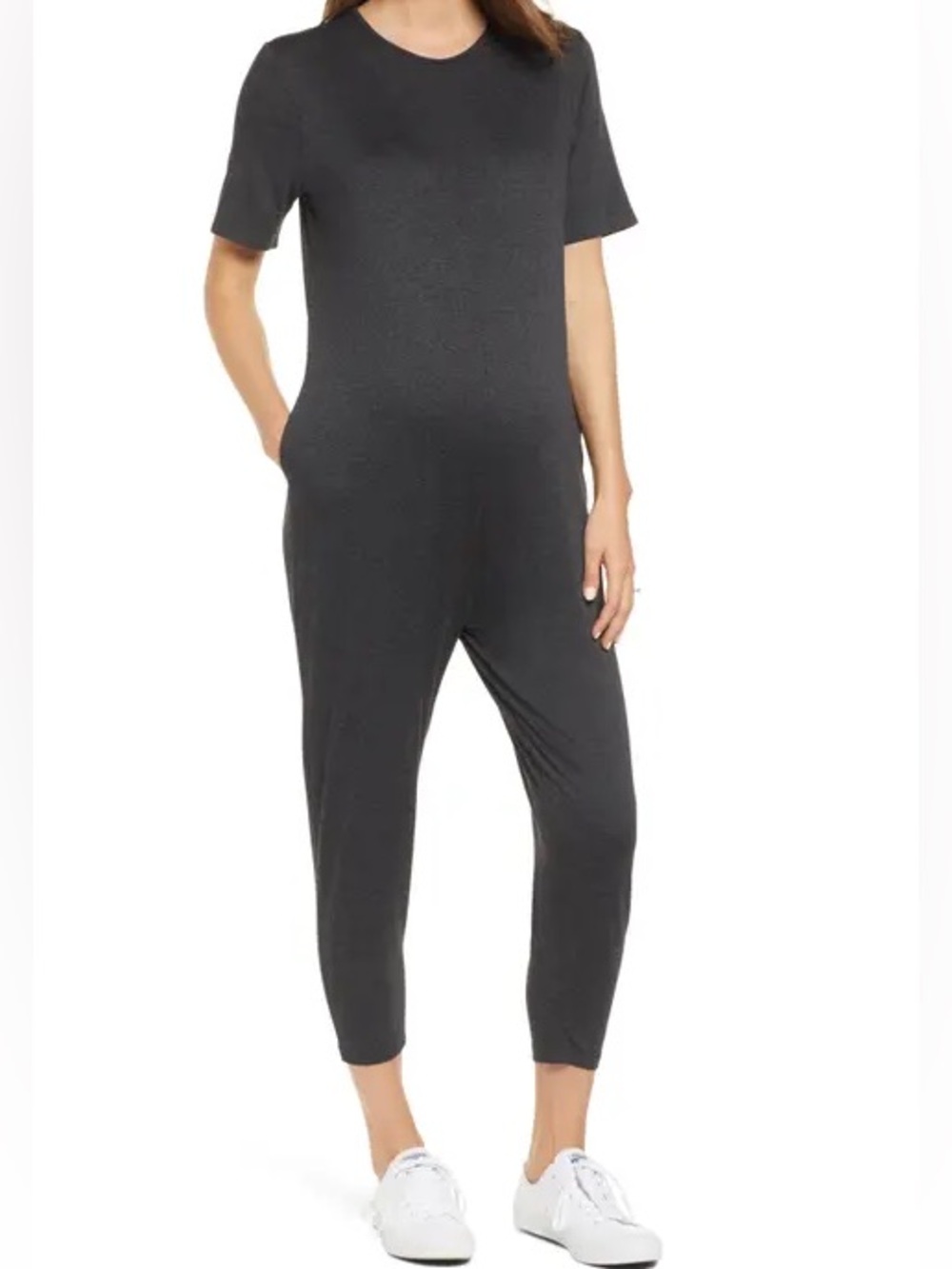 HATCH The Walkabout Jumper Maternity Stretch Charcoal Gray Small